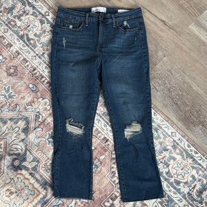 Sam Edelman High Rise Slim Straight Cropped Jeans Size 30